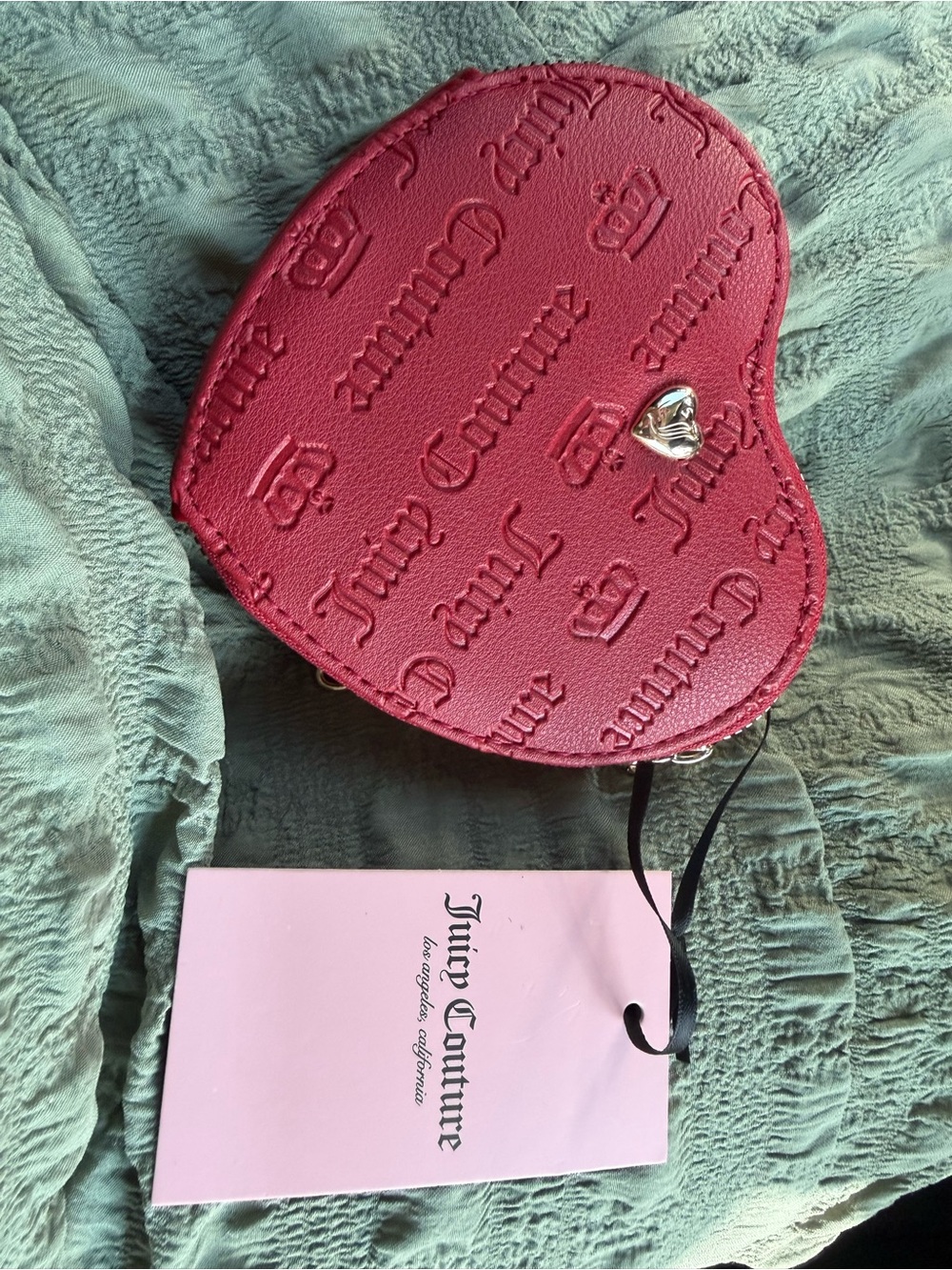 Juicy Couture Hot Pink Heart Mini Crossbody